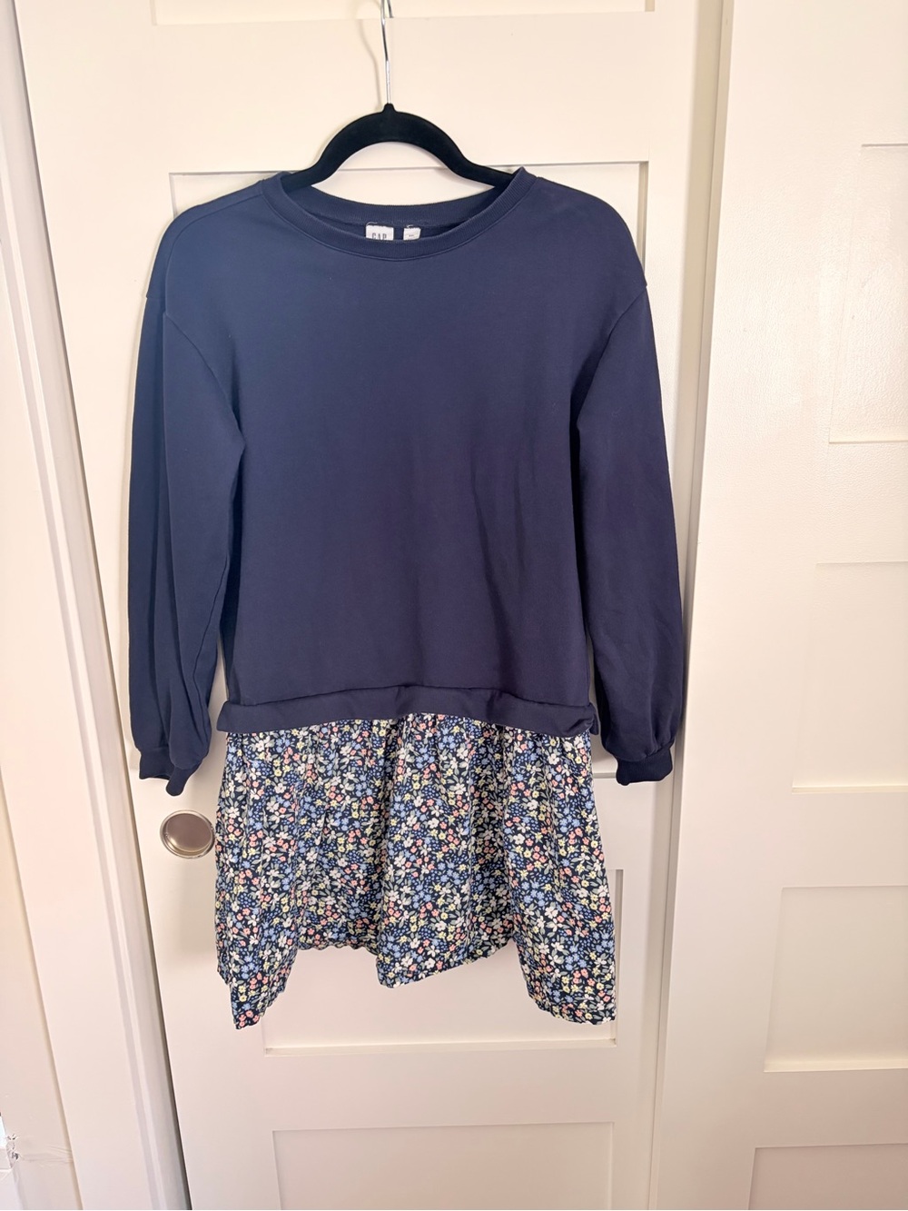 GAP Kids Navy Crewneck All In One Sweatshirt and Skirt (one piece)